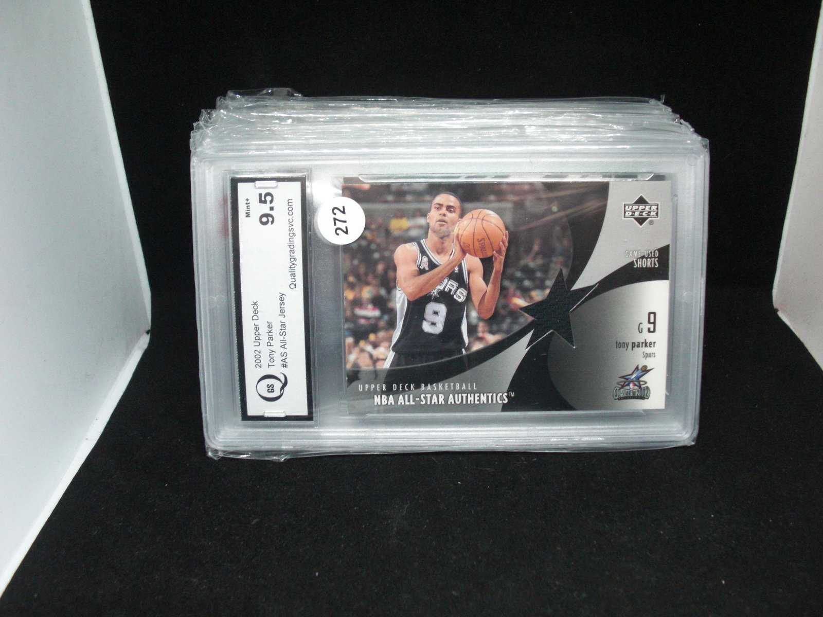 qgs gem 9.5 tony parker jersey card: qgs gem 9.5 tony parker jersey card