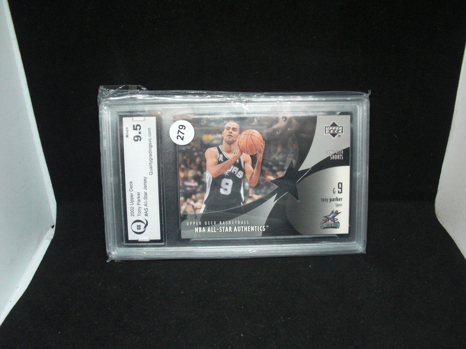 qgs gem 9.5 tony parker jersey card: qgs gem 9.5 tony parker jersey card
