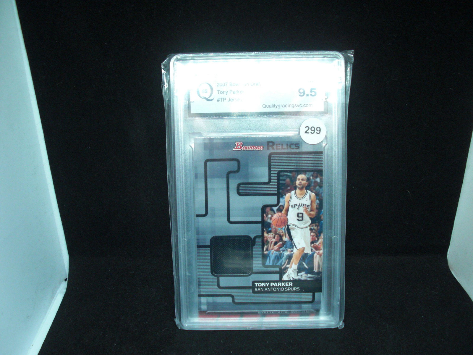 qgs gem 9.5 tony parker jersey card: qgs gem 9.5 tony parker jersey card