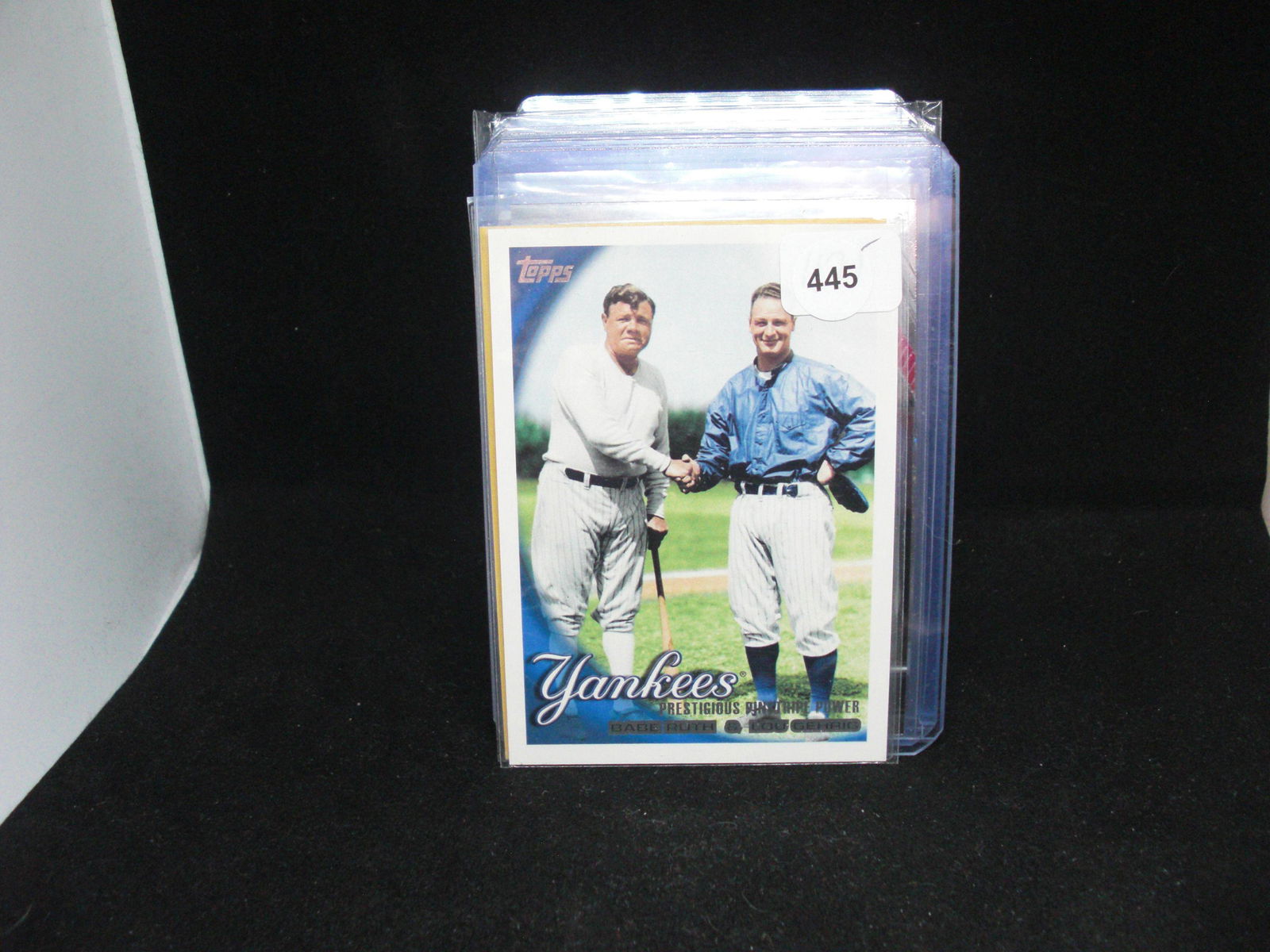 babe ruth and lou gehrig topps card (1 of 1)