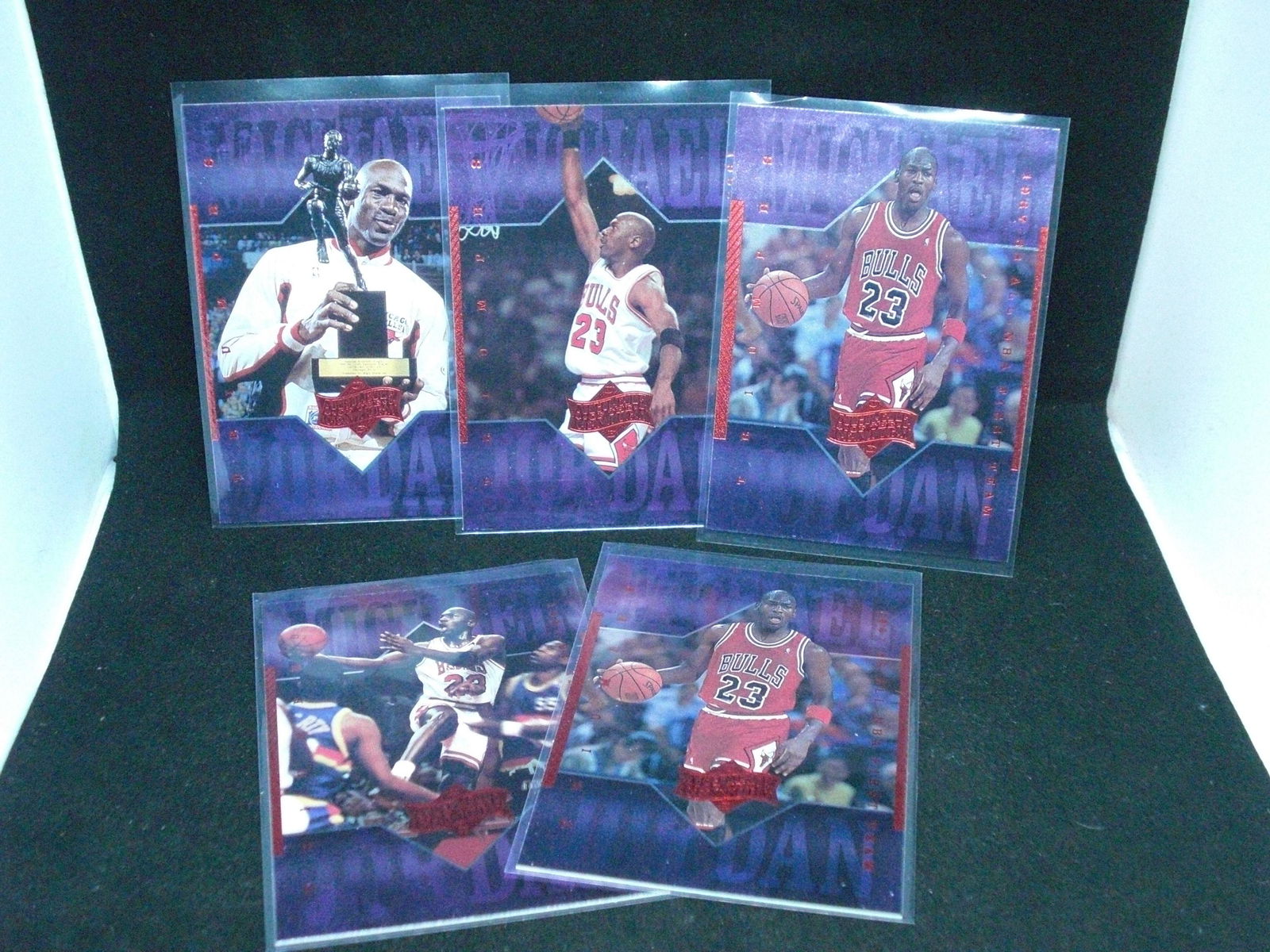 Lot of five assorted Michael Jordan cards (1 of 1)