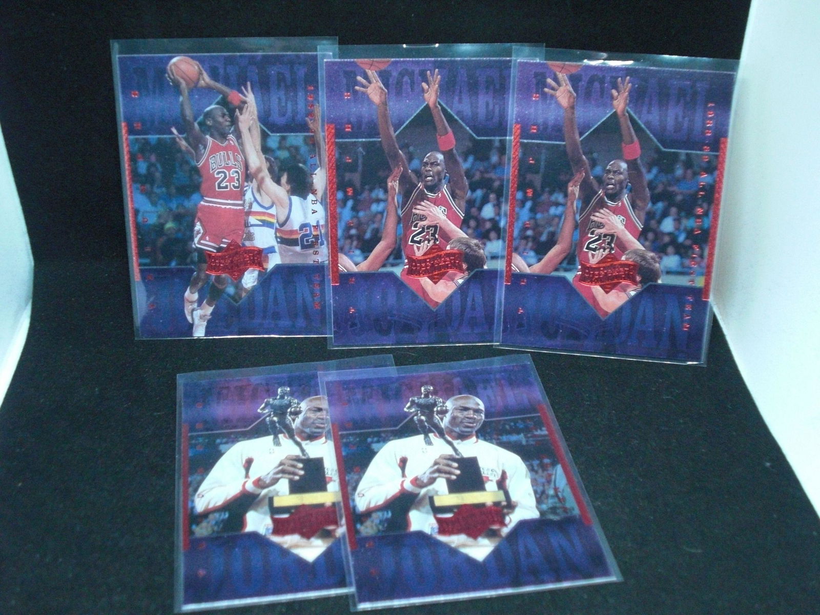 Lot of five assorted Michael Jordan cards (1 of 1)