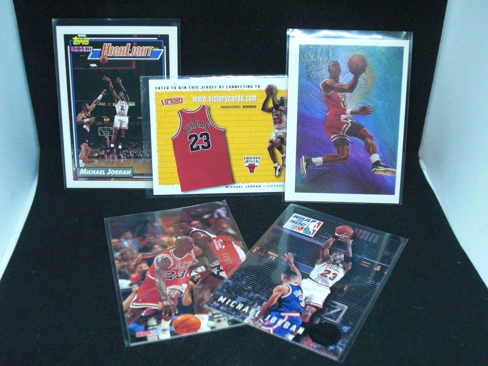 Lot of five assorted Michael Jordan cards (1 of 1)