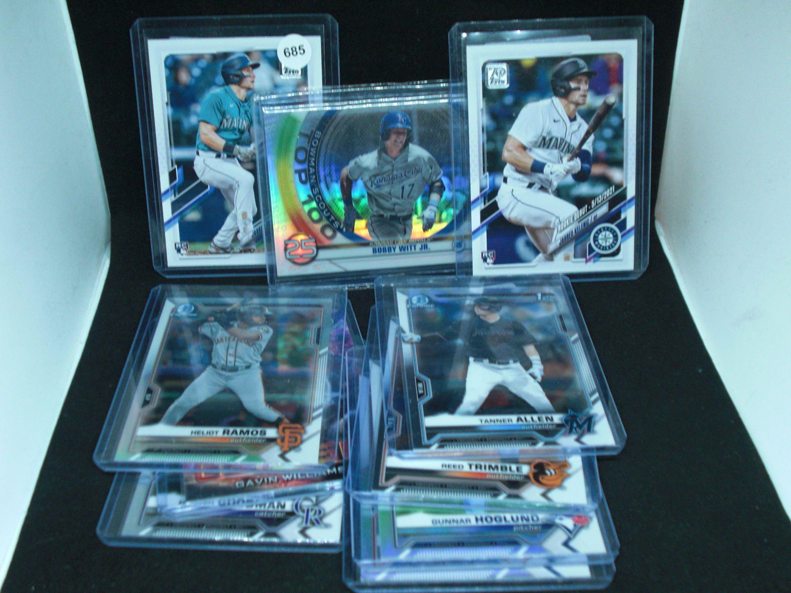 Lot of 10 baseball cards with Bobby Witt junior (1 of 1)