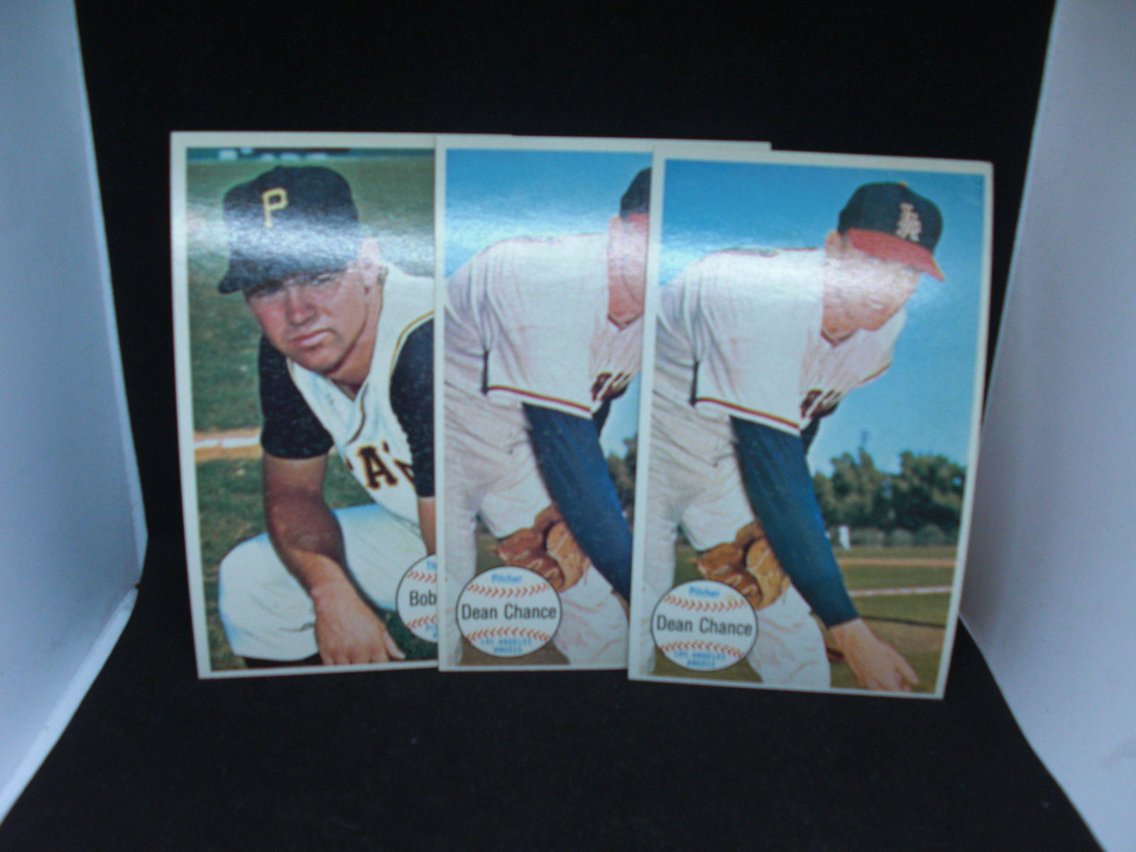 lot of 3 1964 topps giants: including dean chance la angels