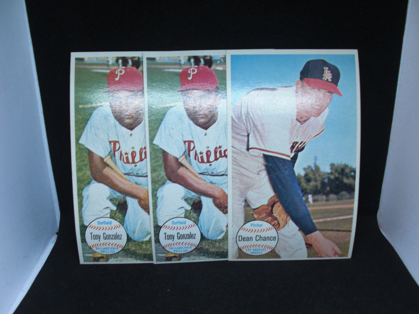 lot of 3 1964 topps giants: including dean chance la angels