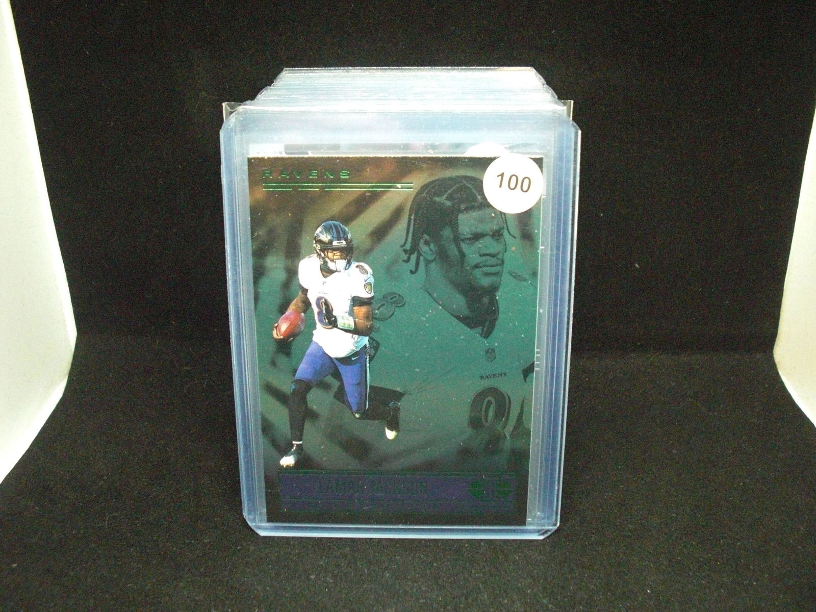 Lamar Jackson illusions green foil (1 of 1)