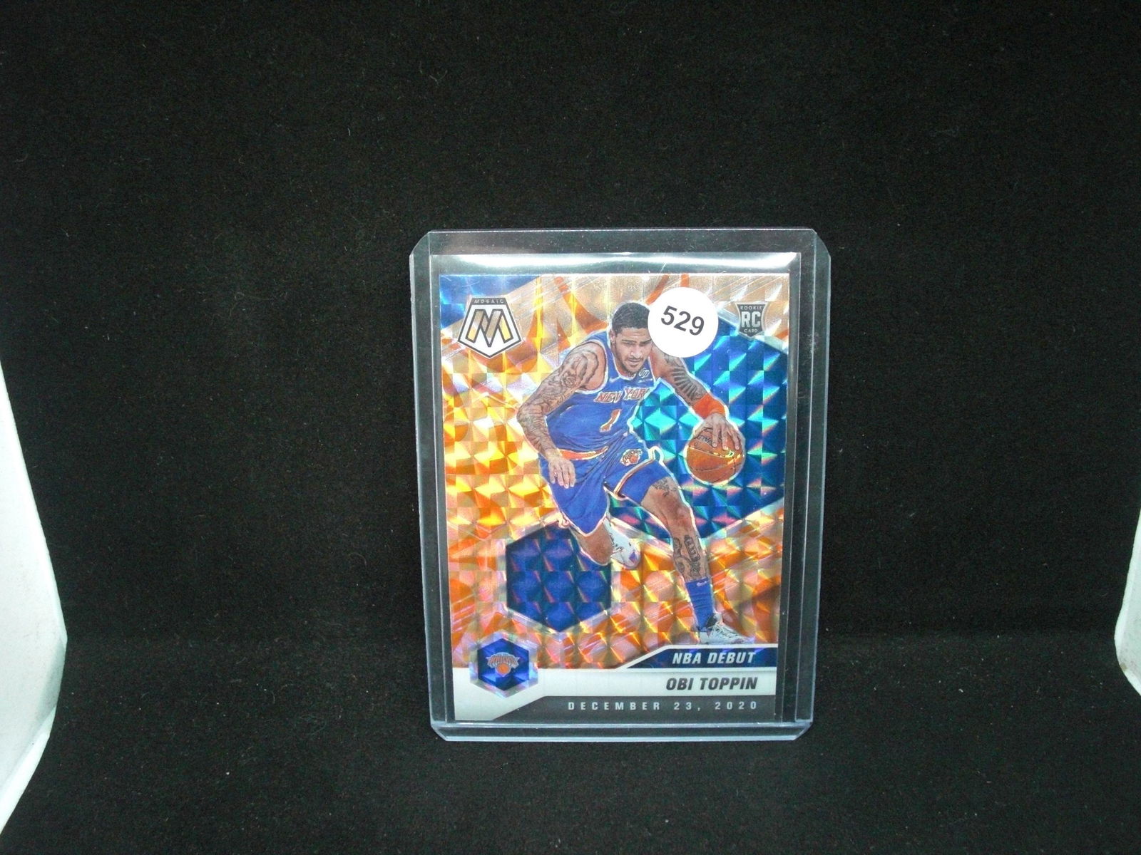 obi toppin orange mosaic rookie: obi toppin orange mosaic rookie