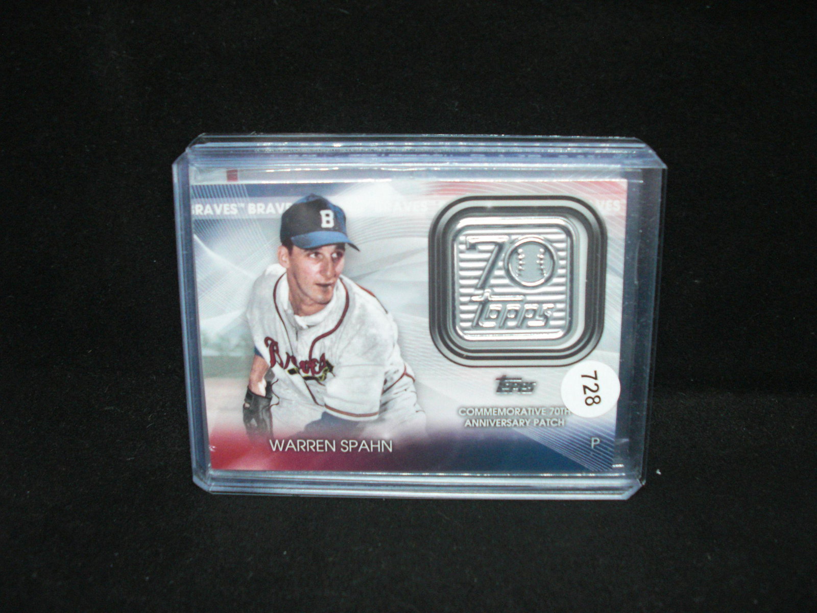 Warren spahn 70th anniversary relic: Warren spahn 70th anniversary relic