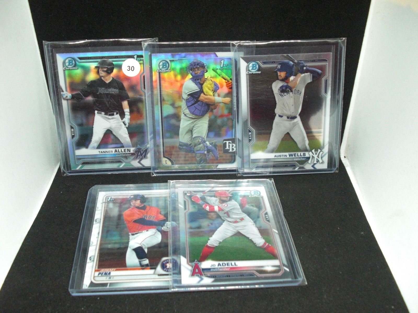 lot of 5 bowman crome cards (1 of 1)