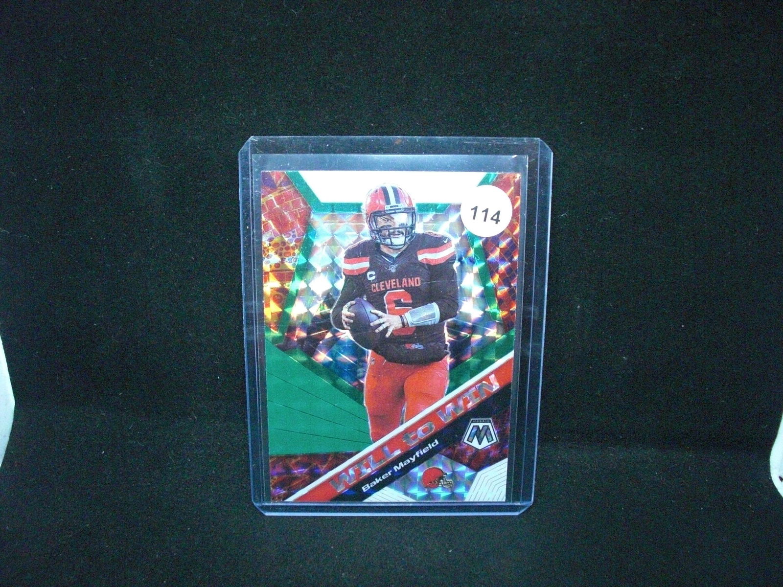 baker mayfield will to win mosaic prizm (1 of 1)