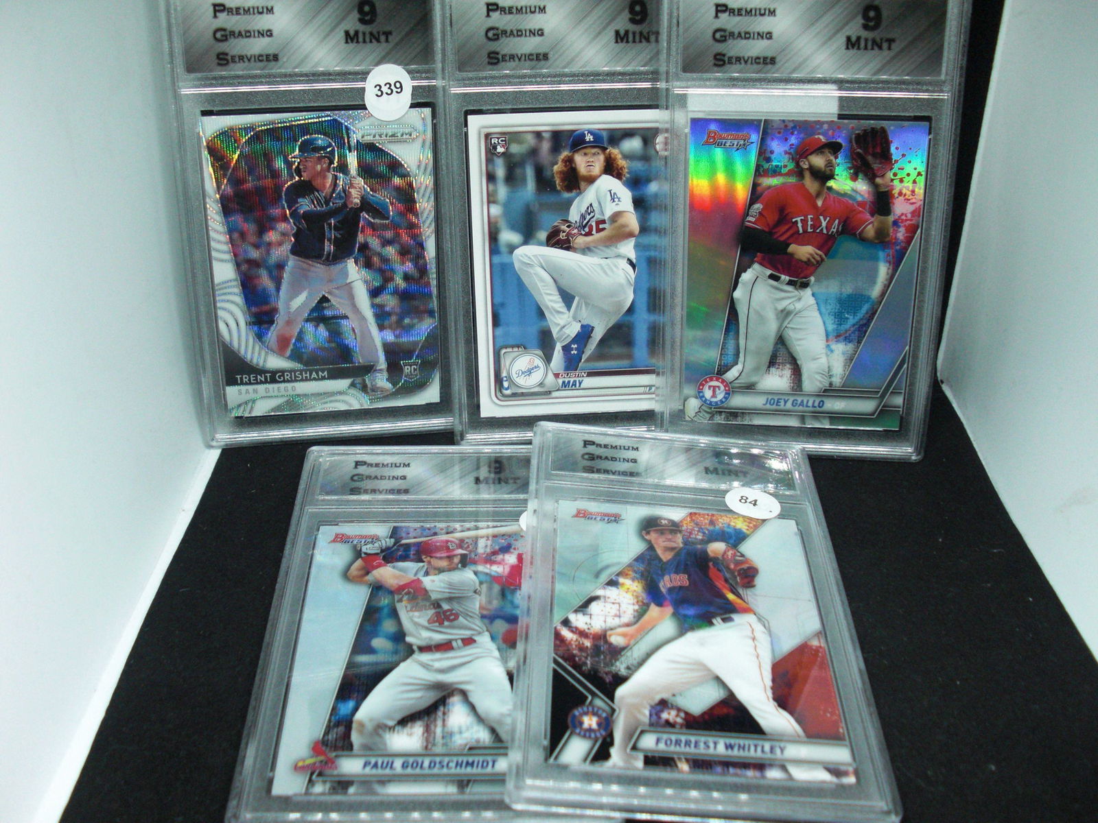 lot of 5 PGS graded baseball cards PGS 9's (1 of 1)
