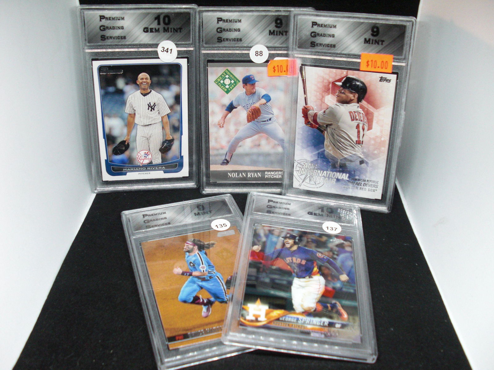 lot of 5 PGS graded baseball cards (1 of 1)
