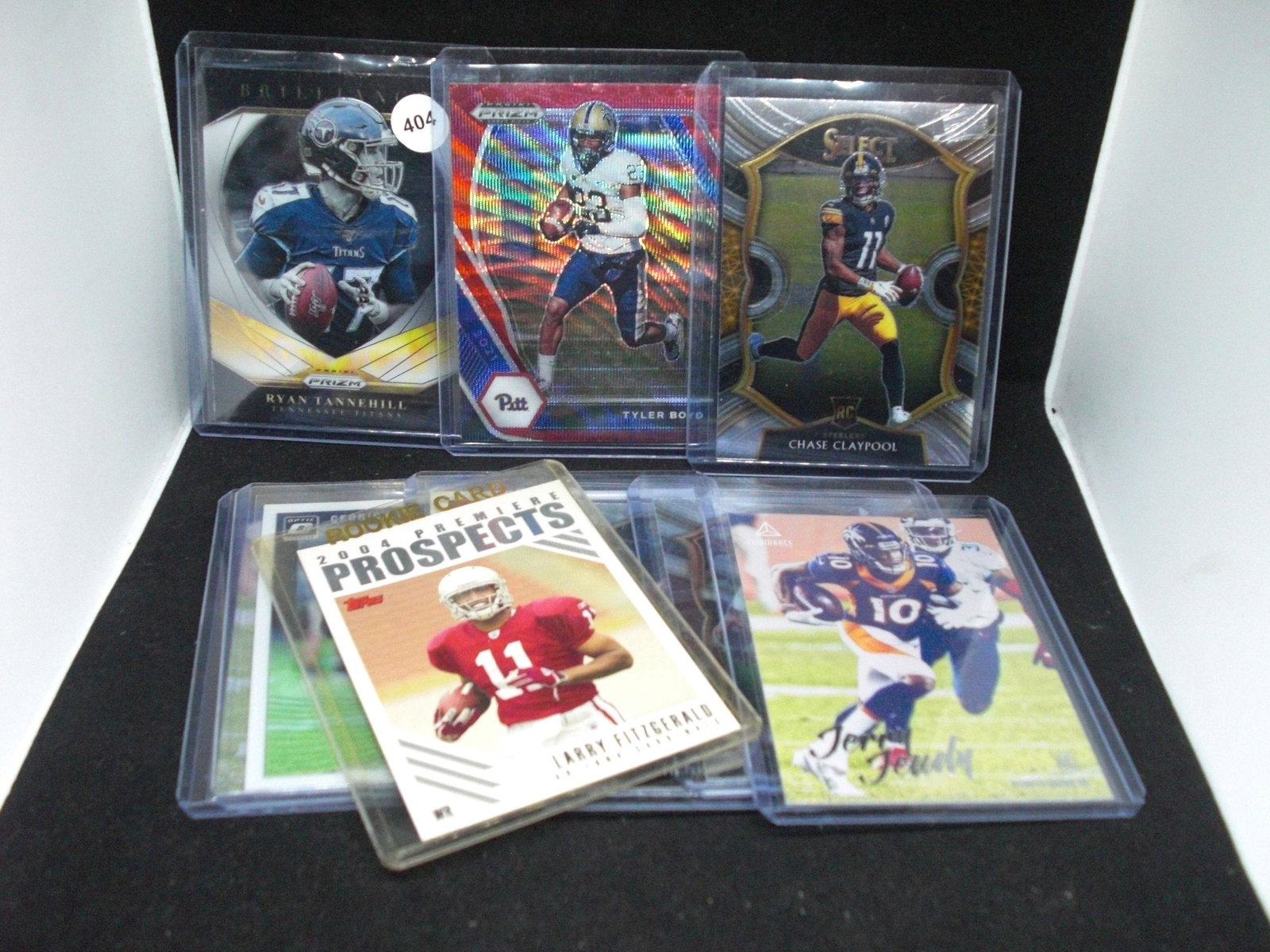 lot of 10 football cards with prizms and rcs: with chase claypool rookie
