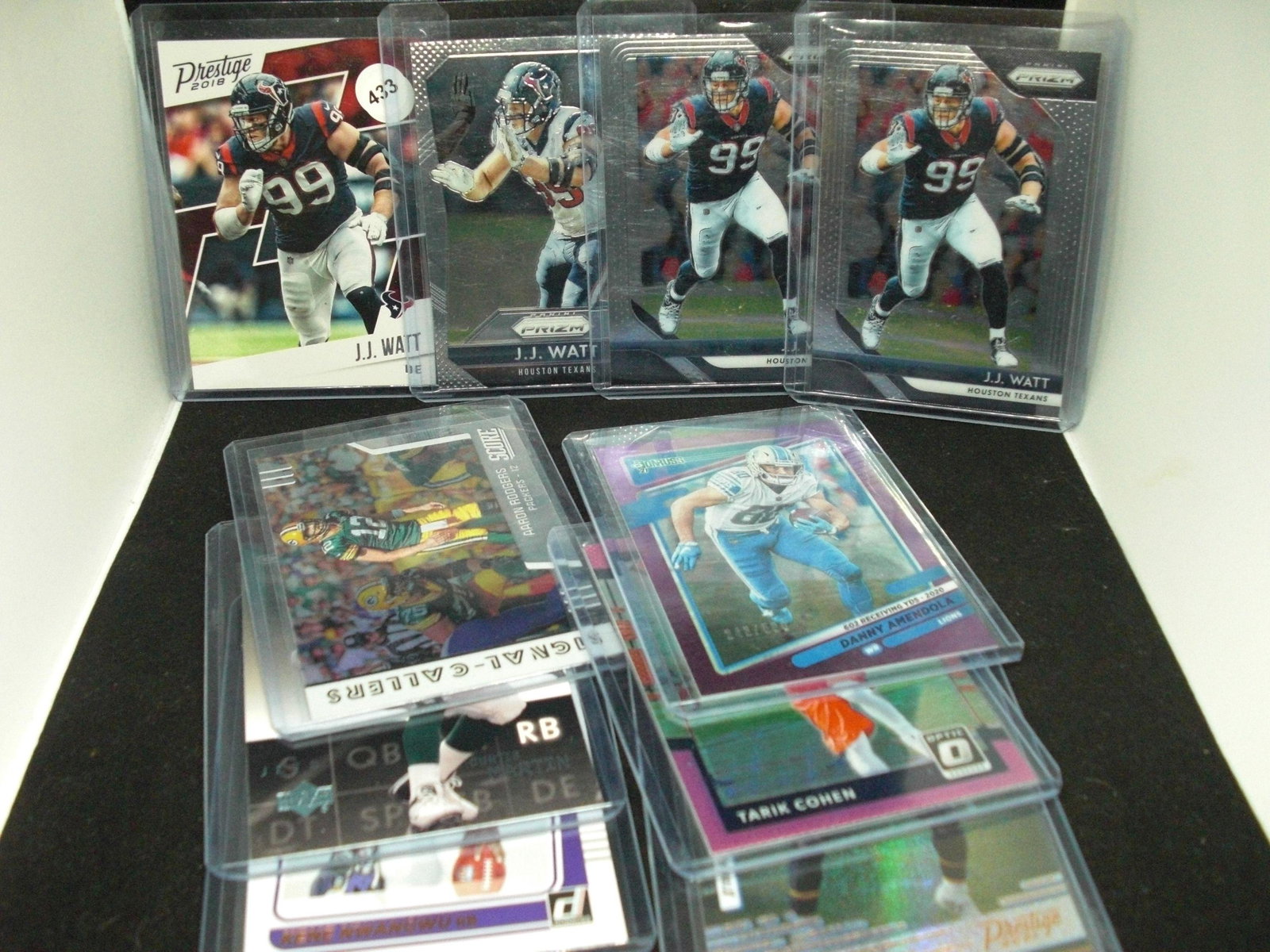 Lot of 10 football cards: JJ Watt prestige