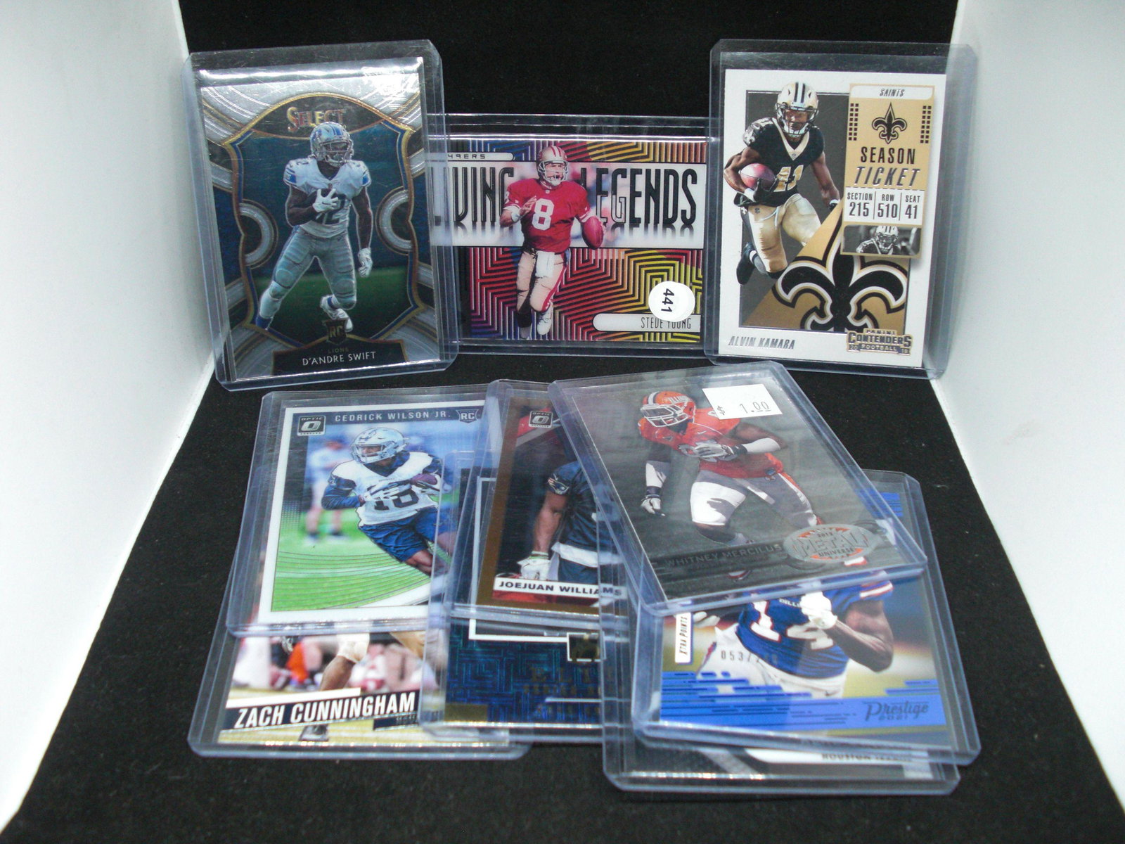 Lot of 10 football cards: Steve Young Living legends