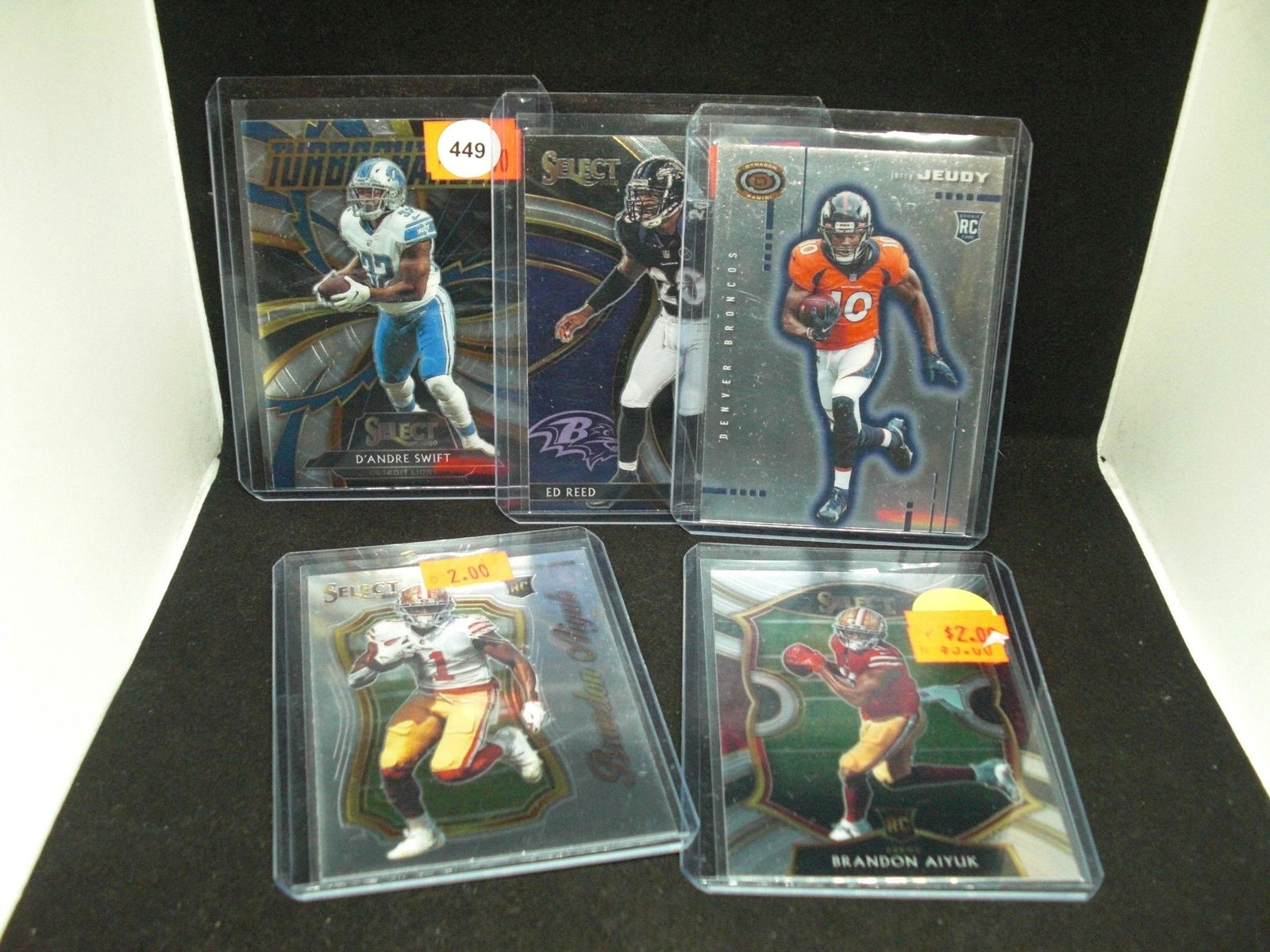 Lot of five football cards (1 of 1)