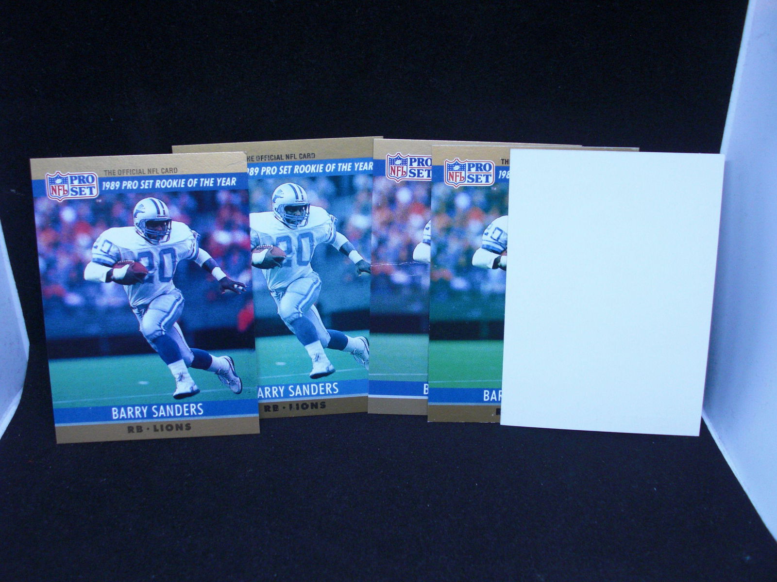 lot of 5 barry sanders proset blank back cards (1 of 1)