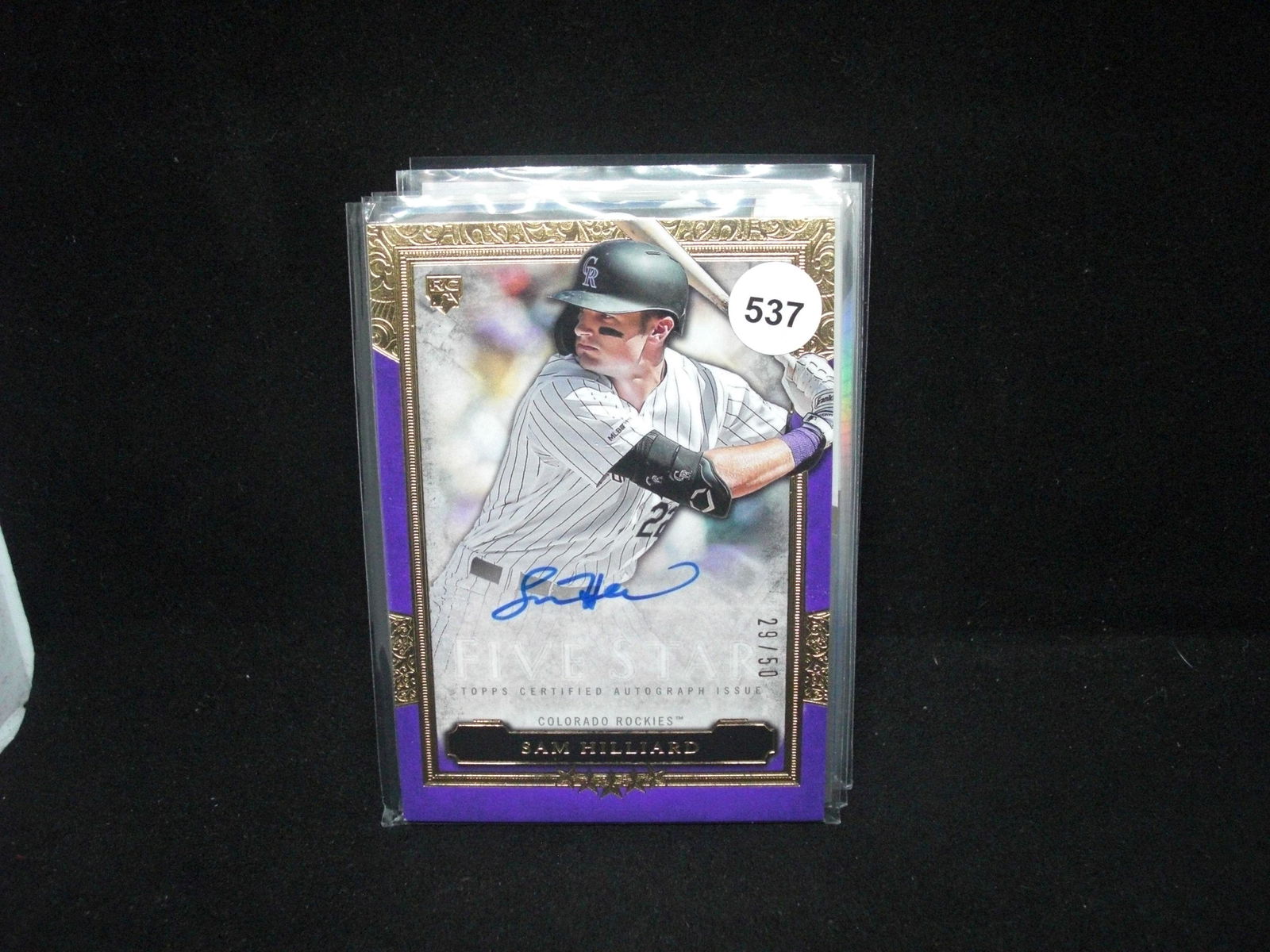 Sam Hilliard five star rookie auto 29/50 (1 of 1)