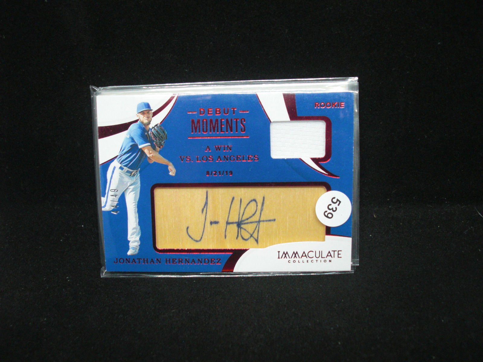 jonathan hernandez rookie auto relic 44/49 (1 of 1)