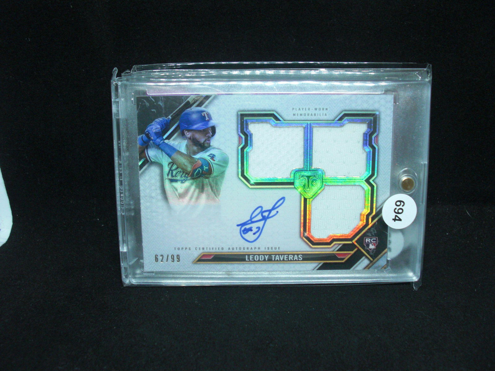 leddy taveras triple rookie patch auto 62/99 (1 of 1)