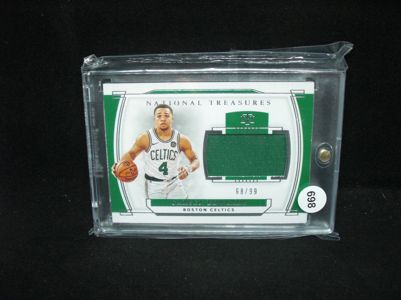 carsen edwards natl treasures rookie jersey card 68/99 (1 of 1)