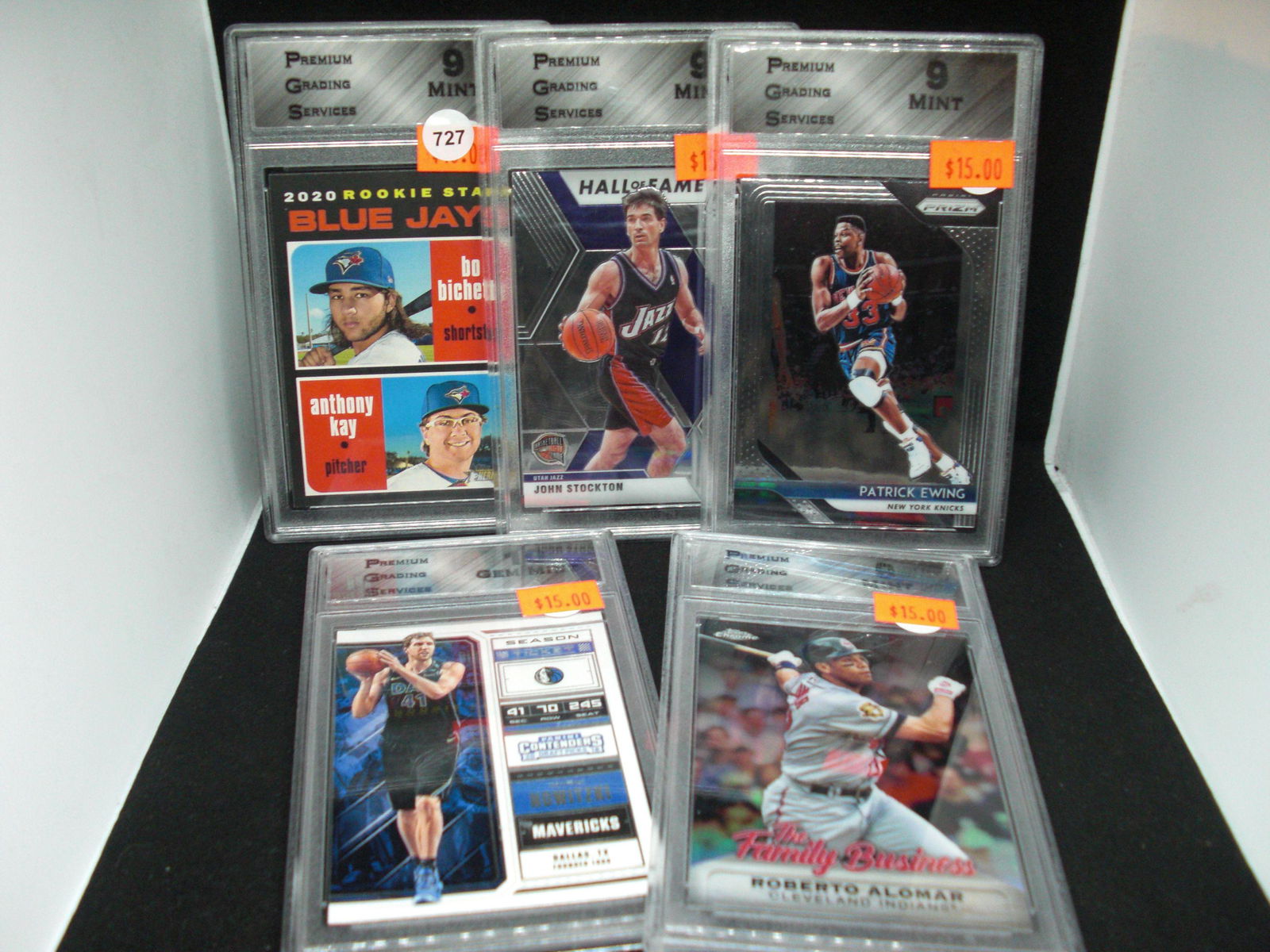 lot of 5 pgs graded baseball cards (1 of 1)