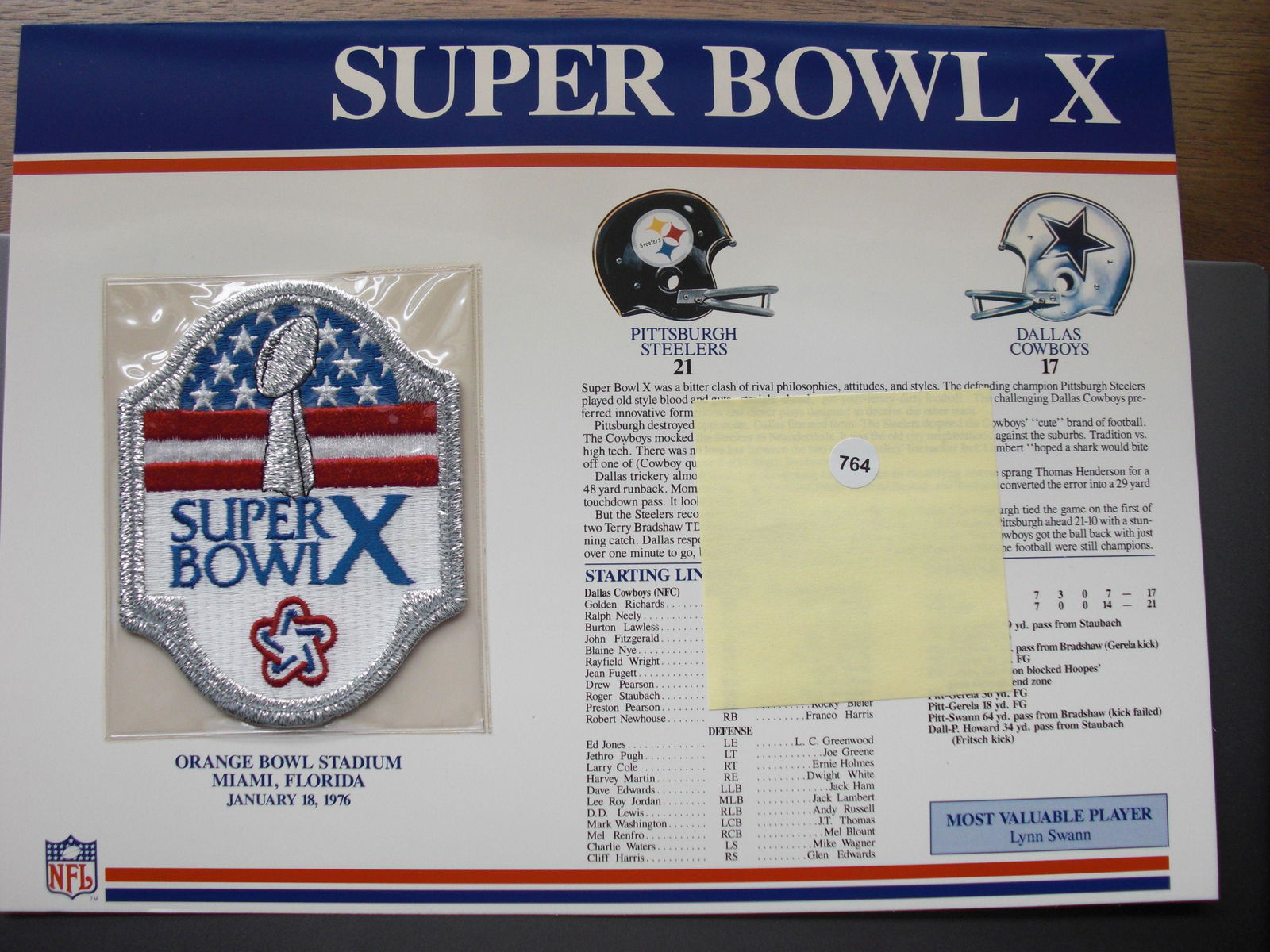 Super Bowl 10 patch Orange Bowl (1 of 1)
