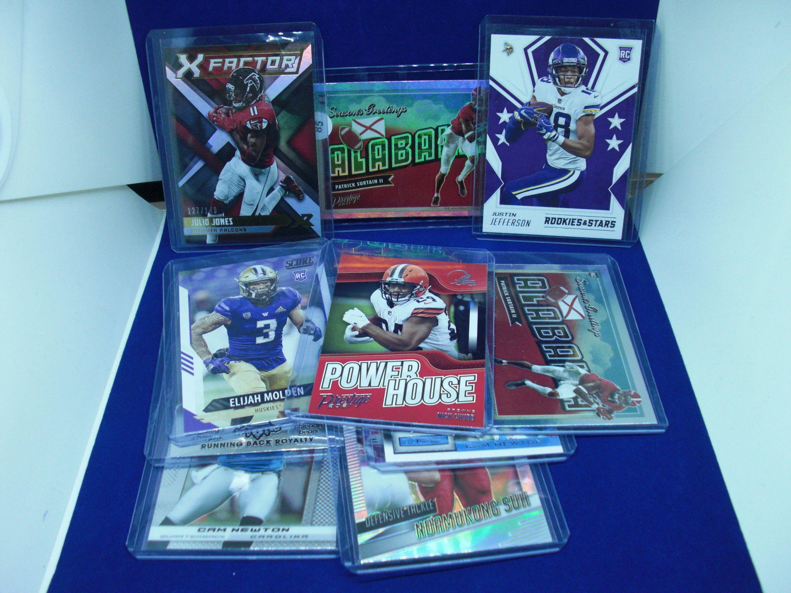 lot of 10 football cards: patrick surtain II seasons greetings