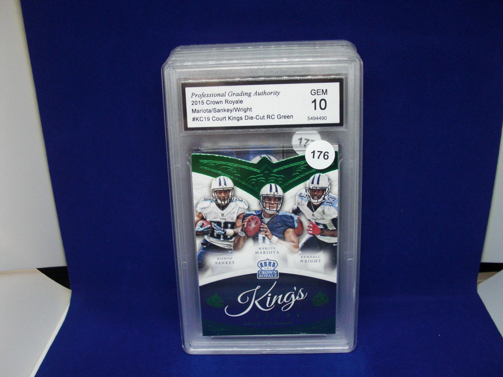 pga gem 10 marcus mariota rookie: graded sports card