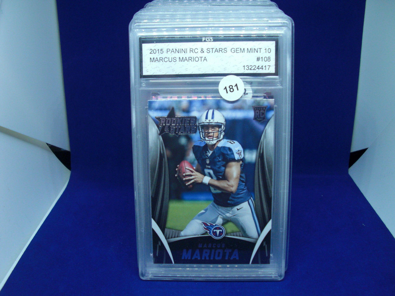 pga gem 10 marcus mariota rookie: graded sports card