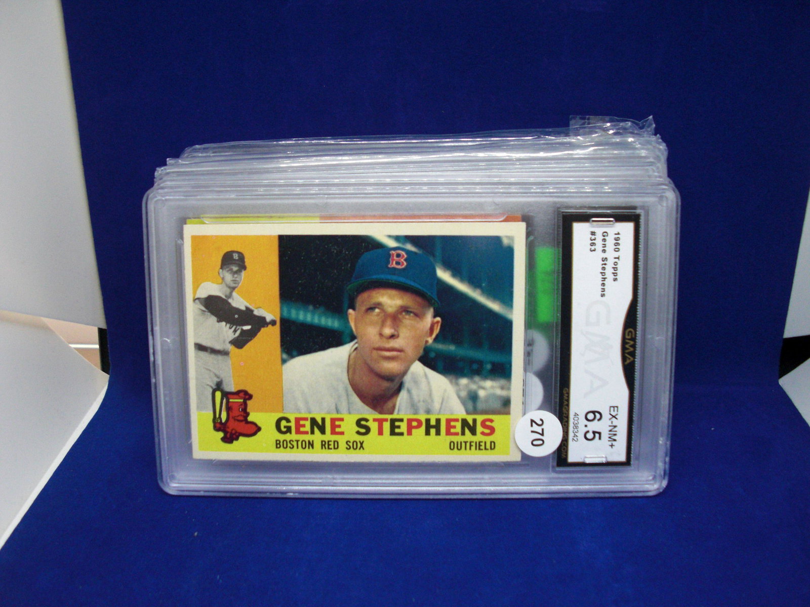 GMA 6.5 gene Stevens 1960 Topps: graded sports card