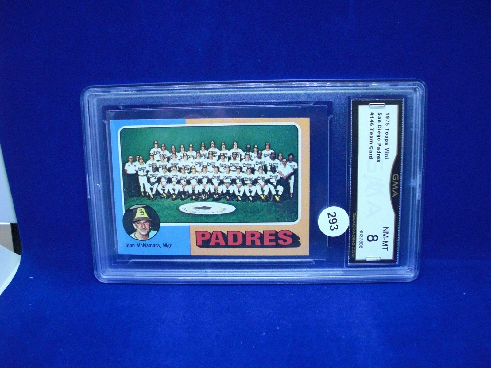 GMA 8 1975 padres mini team card (1 of 1)