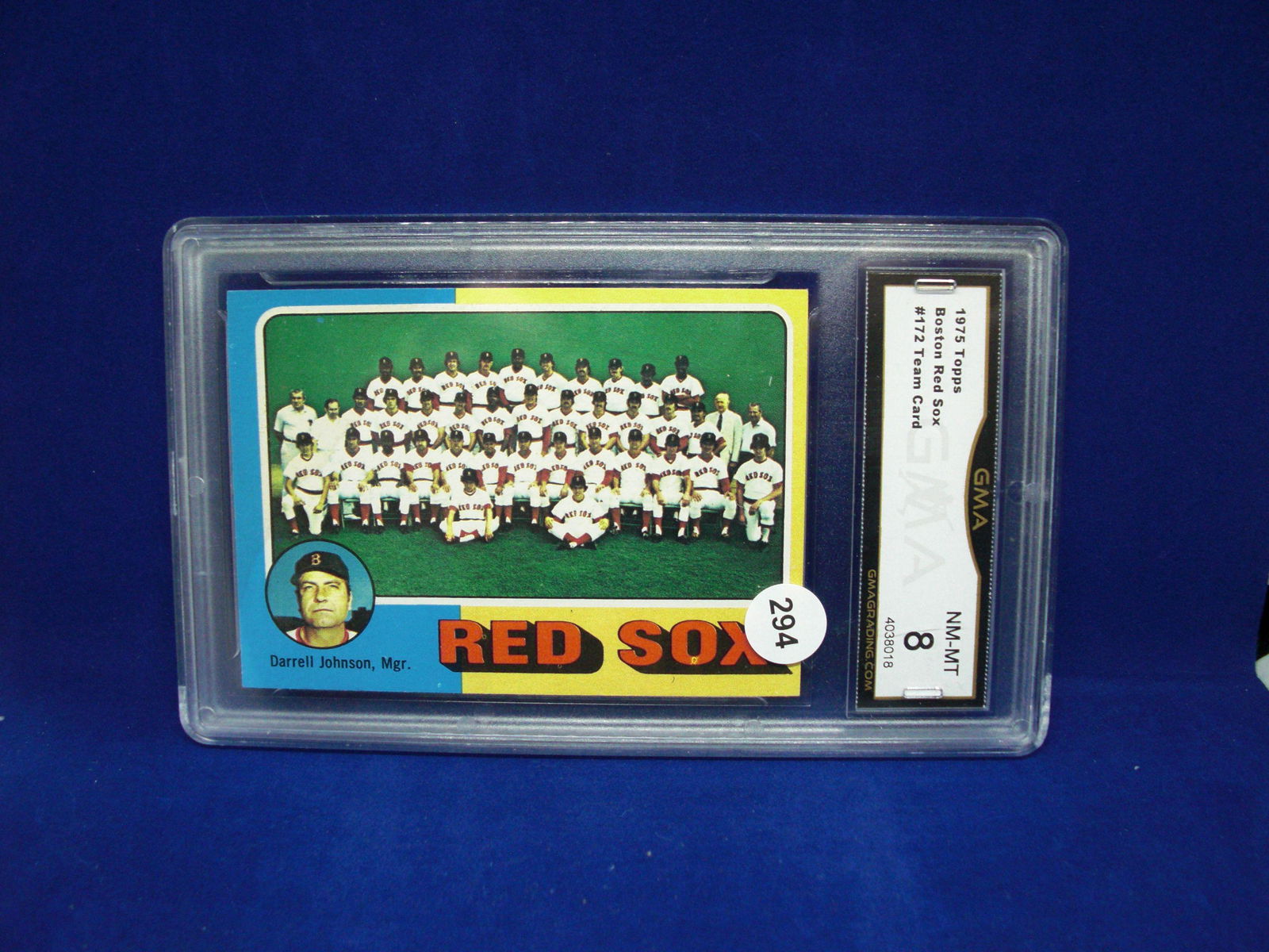GMA 8 red sox 1975 team card (1 of 1)