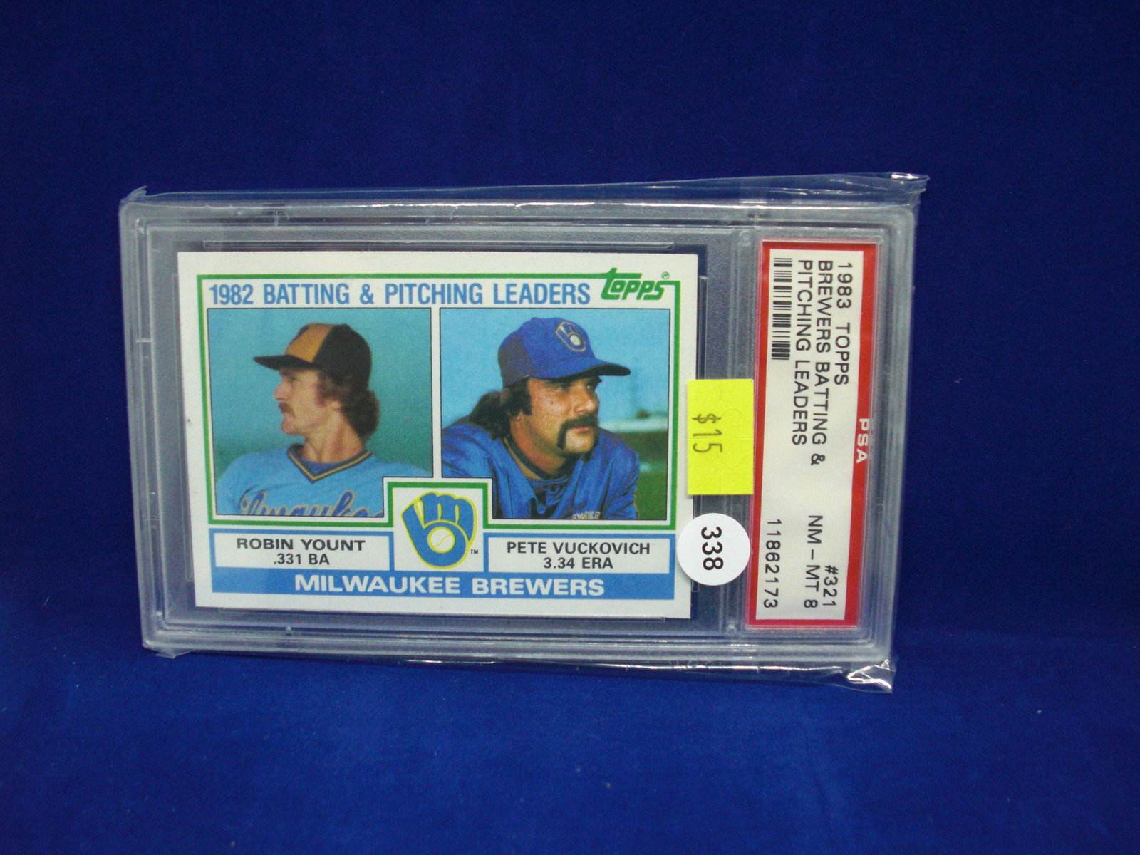 PSA 8 1983 topps robin yount leaders (1 of 1)