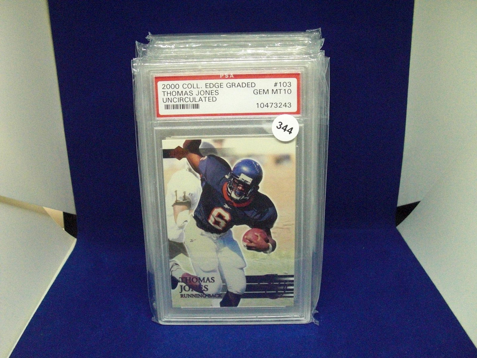 PSA gem 10 thomas jones uncirculated: graded sports card