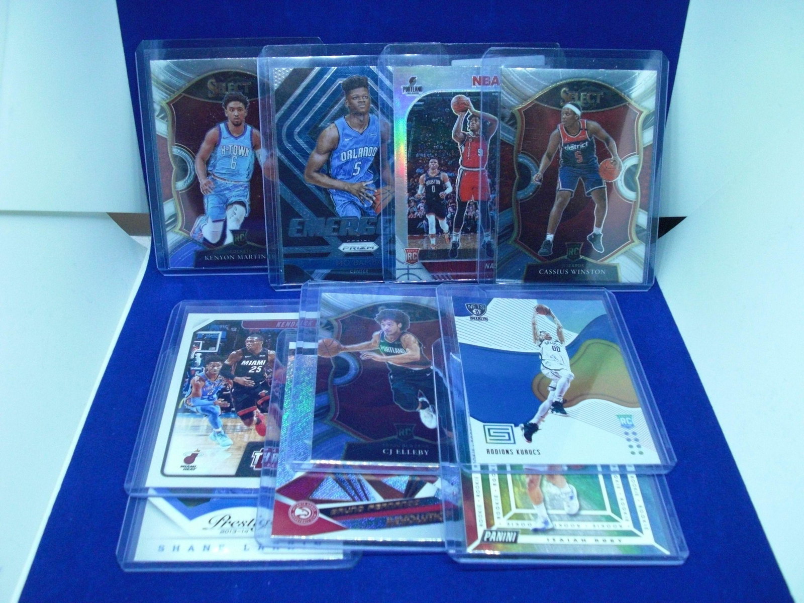 lot of 10 assorted basketball cards: with kenyon martin rookie