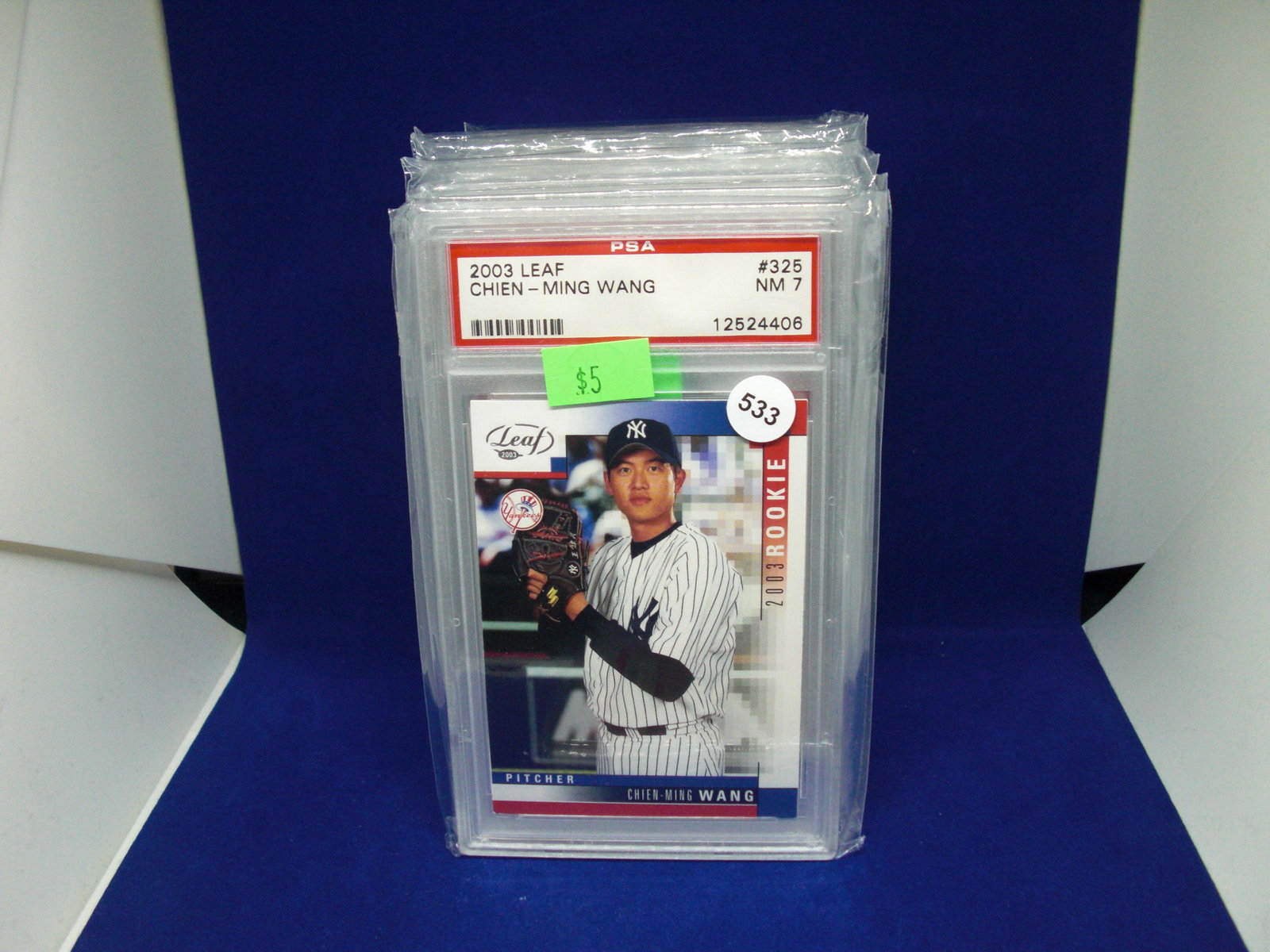 PSA 7 Chen Ming Wang rookie cards: graded sports card