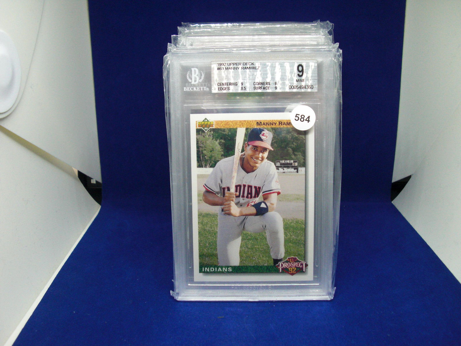 Beckett 9 Manny Ramirez rookie card (1 of 1)