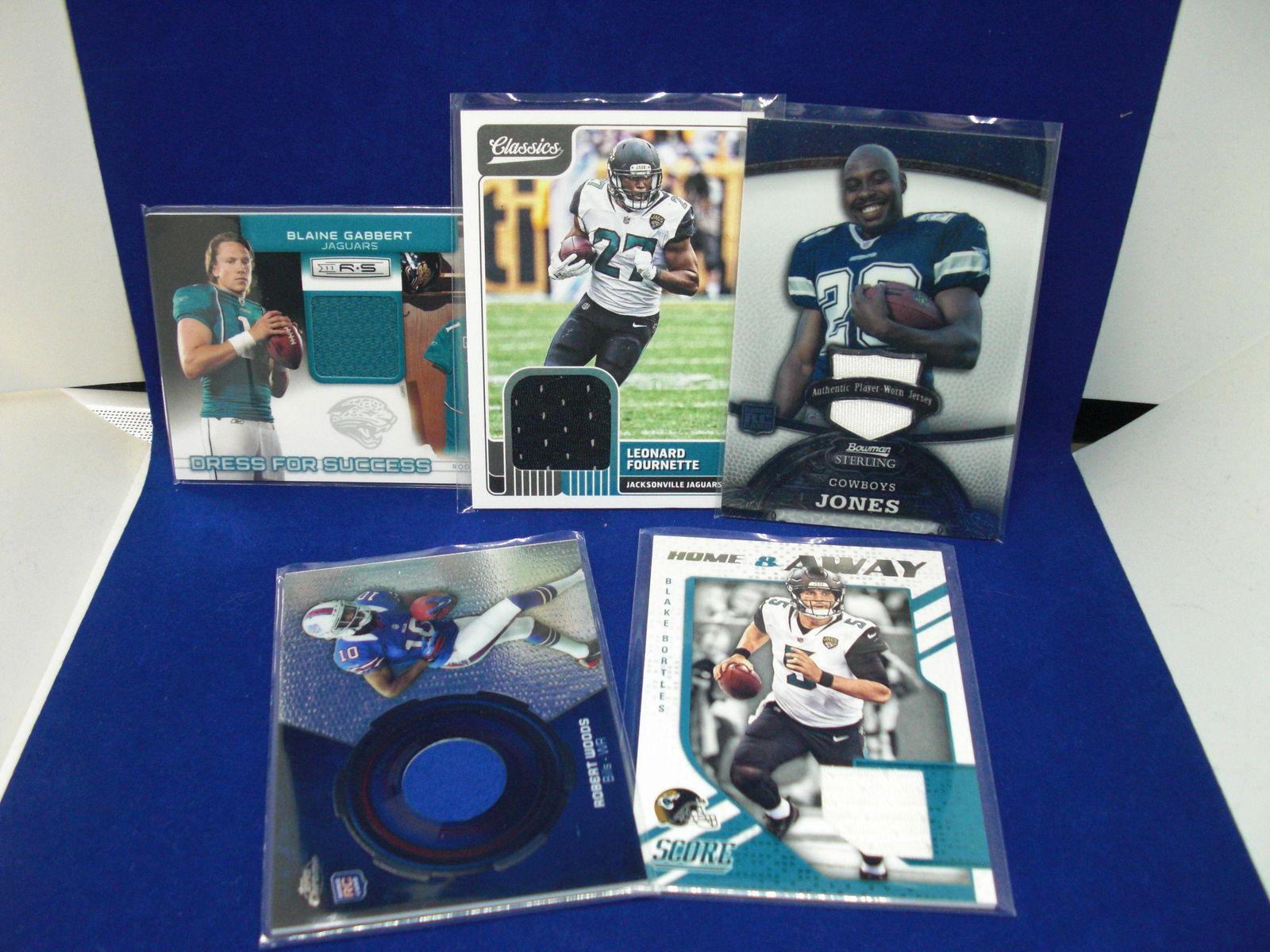 lot of 5 Football jersey cards (1 of 1)