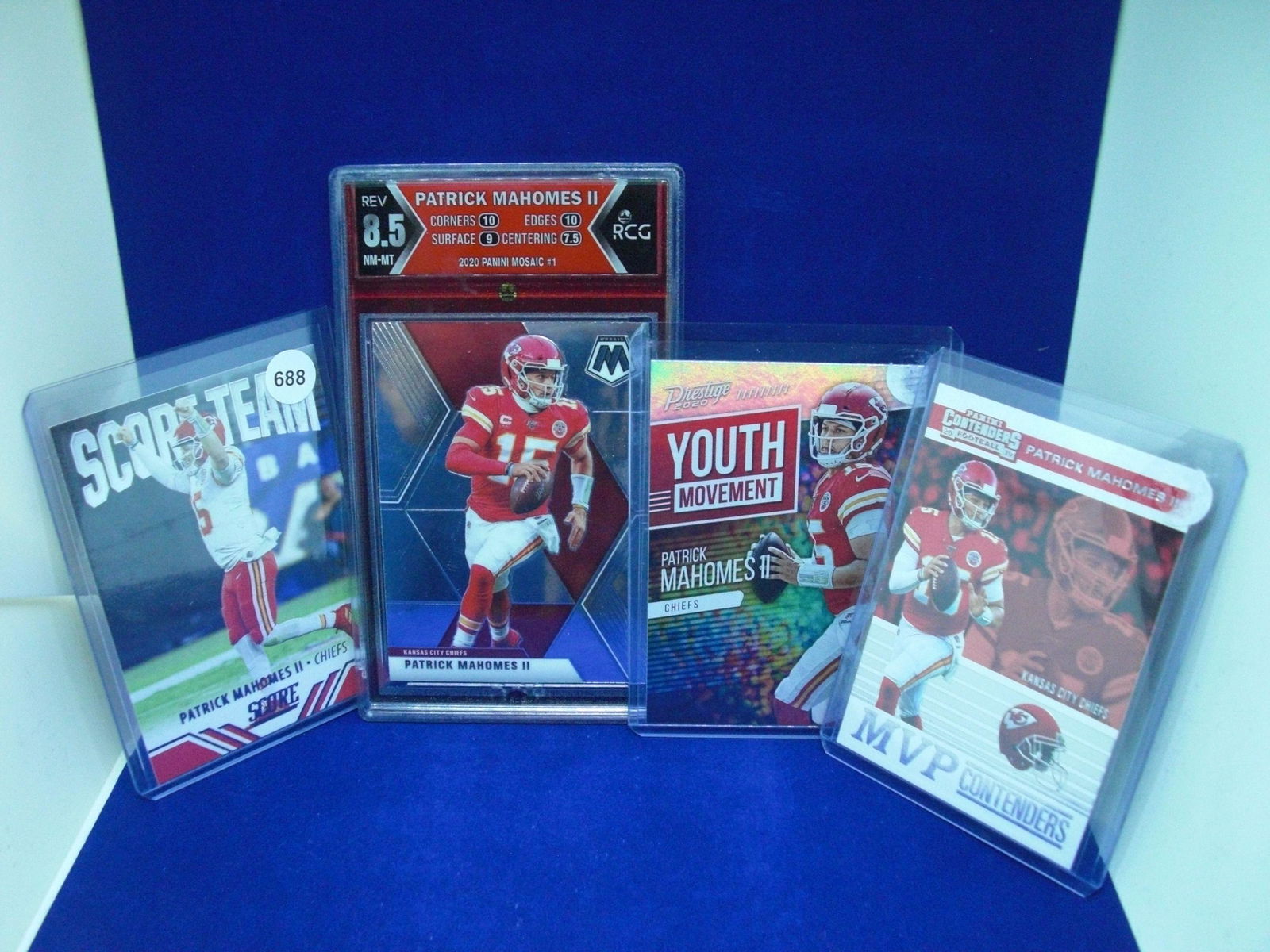 Lot of Patrick mahomes cards with graded mosaic (1 of 1)