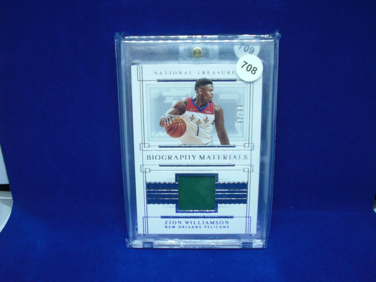 zion williams national treasures jersey card 92/99 (1 of 1)