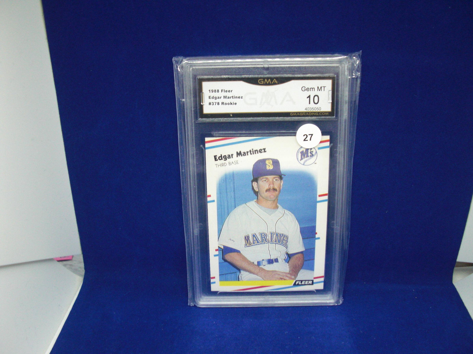 GMA gem 10 Edgar Martinez rookie: graded sports card