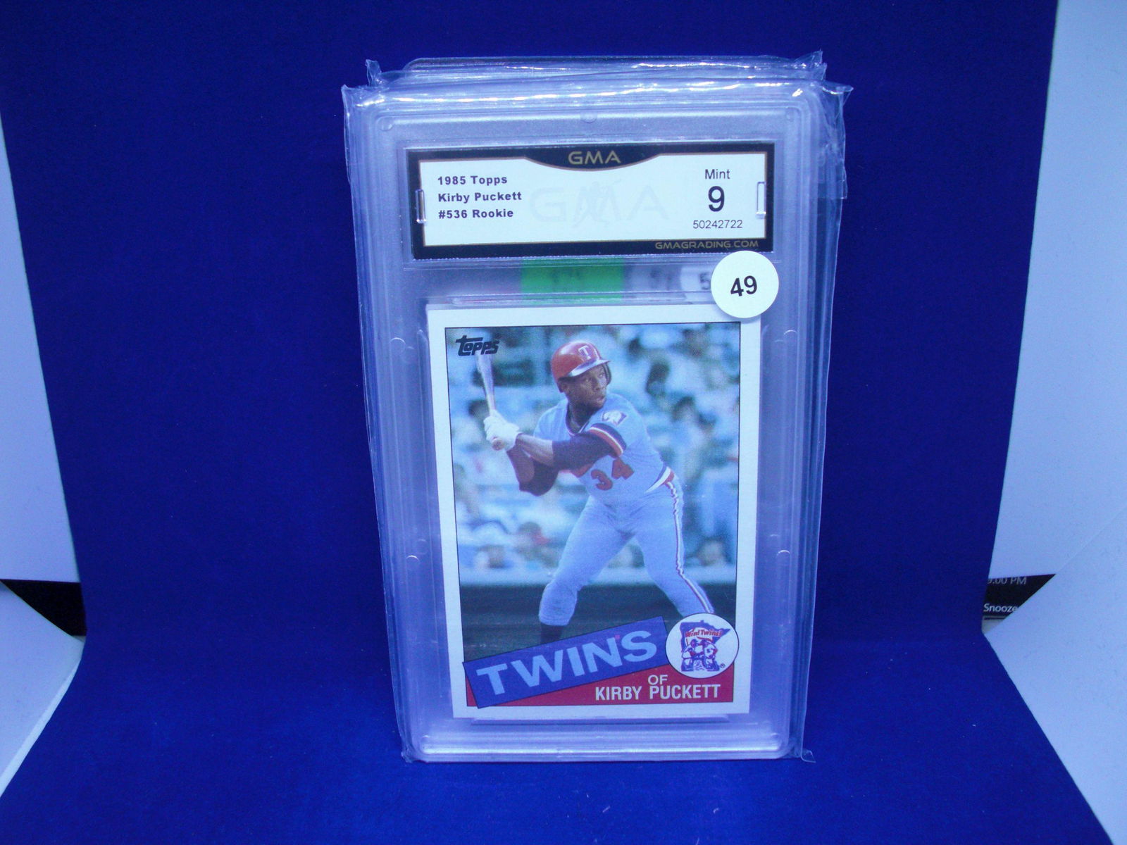 GMA 9 Kirby puckett rookie: graded sports card
