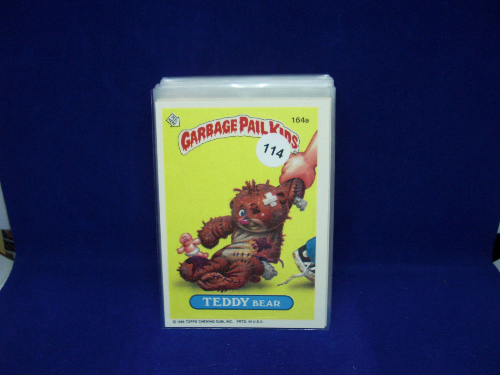 Original 1986 garbage pail kids Teddy bear: Vintage garbage pail sticker