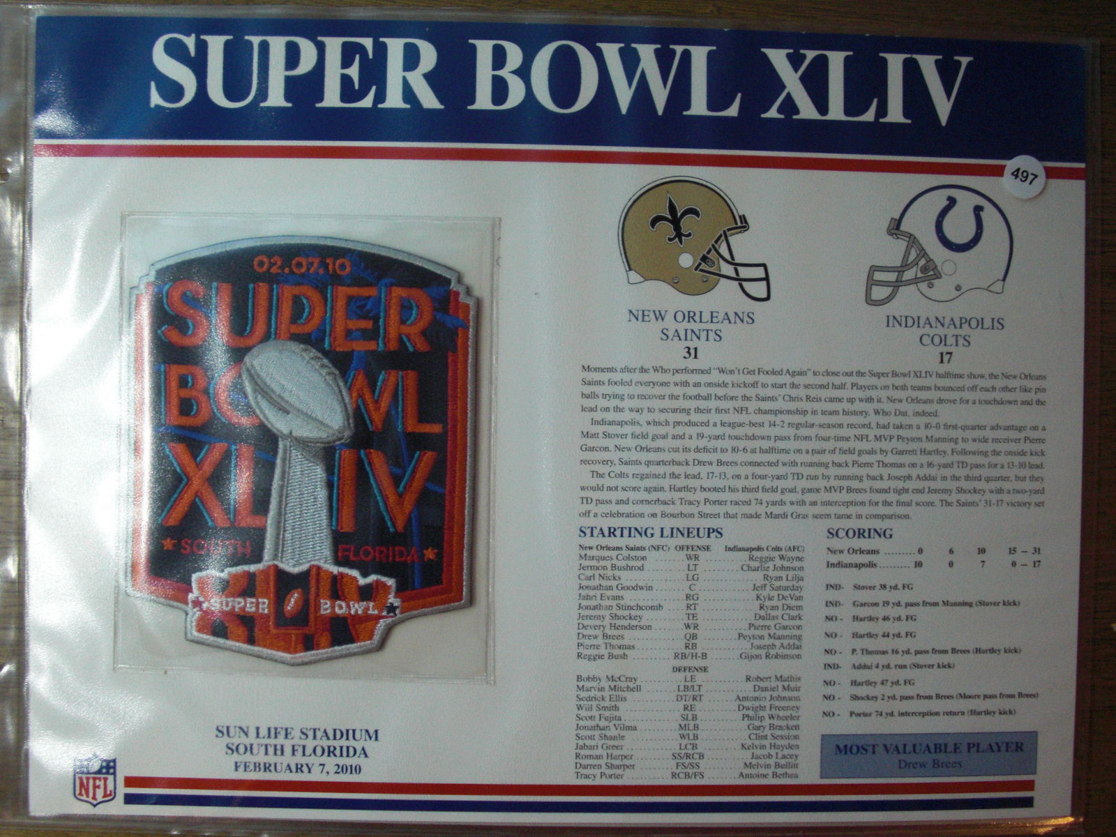 super bowl XLIV sun life satdium 2010 (1 of 1)