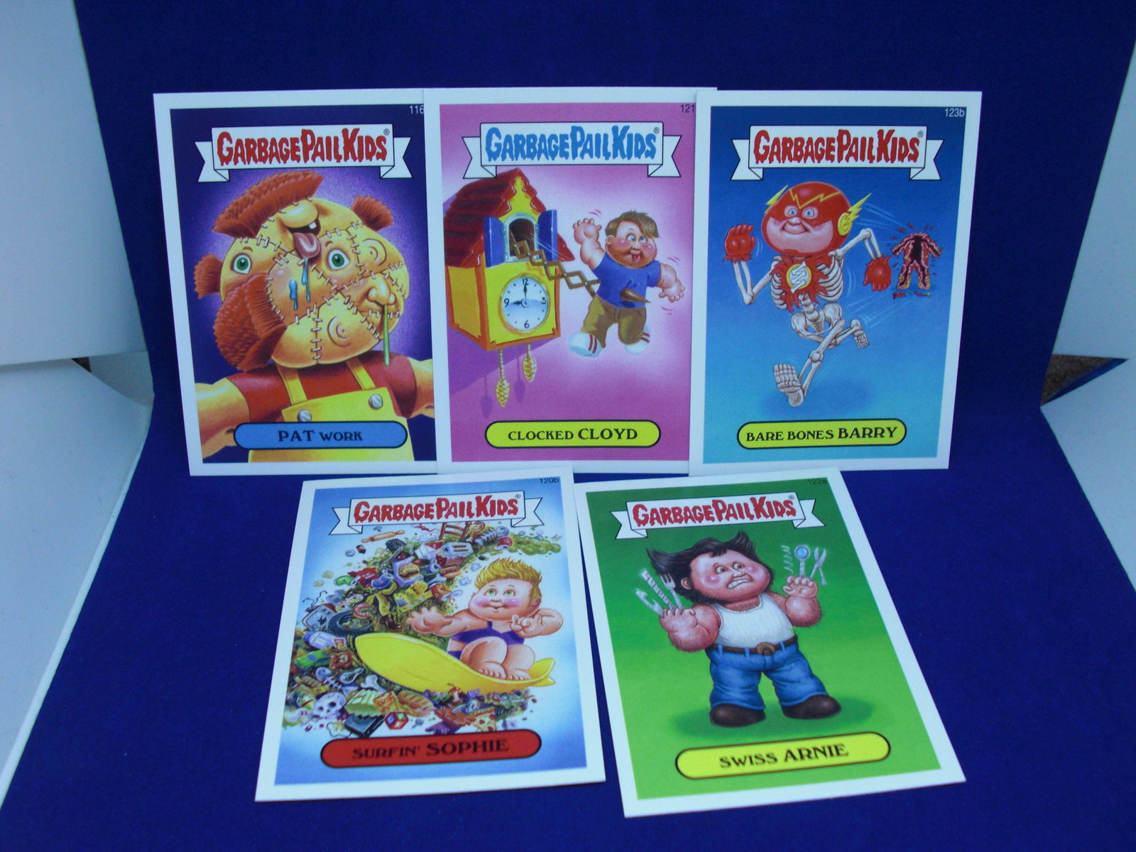 lot of 5 assorted garbage pail kids cards: lot of 5 assorted garbage pail kids cards