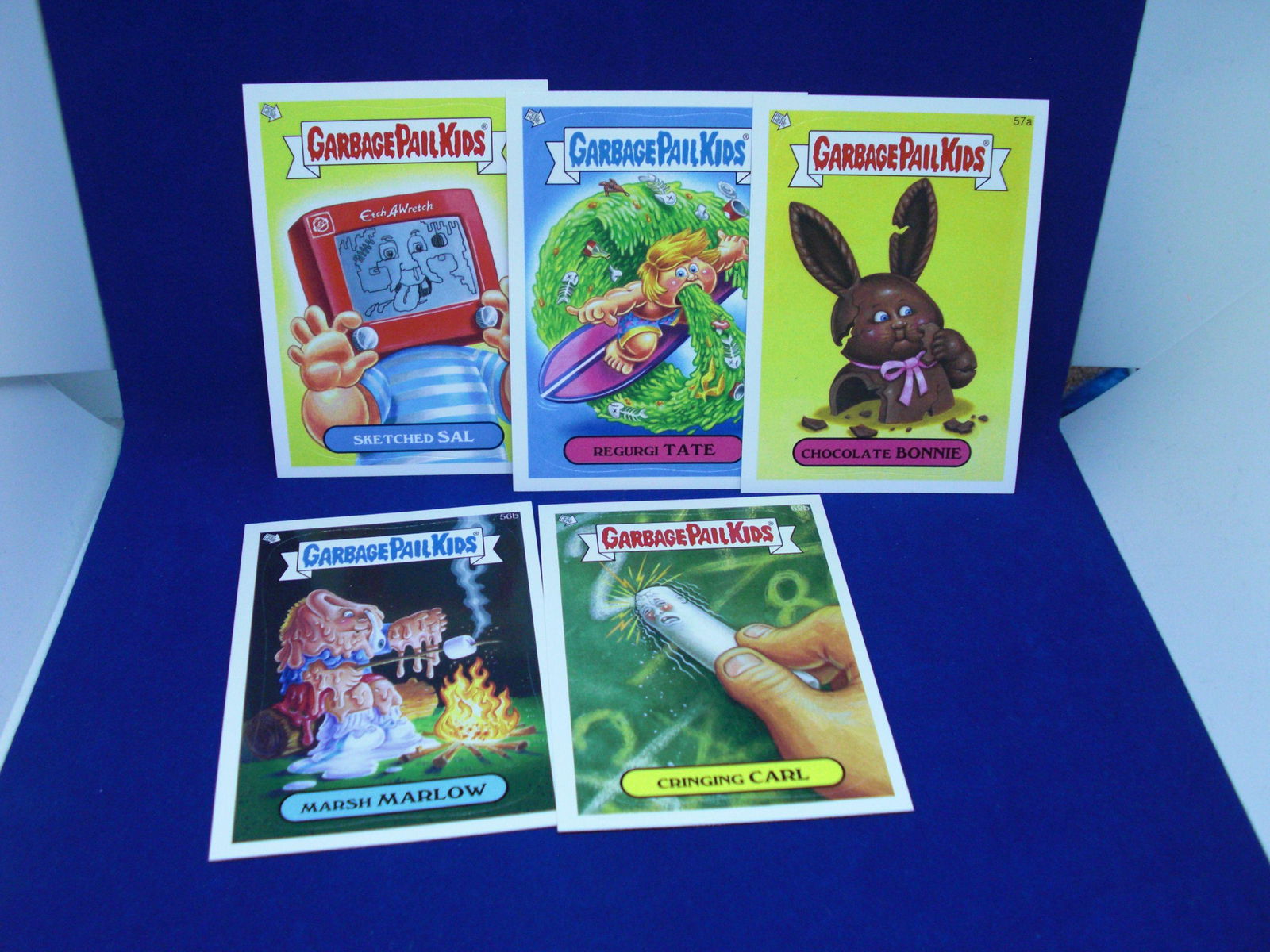 lot of 5 assorted garbage pail kids cards: lot of 5 assorted garbage pail kids cards