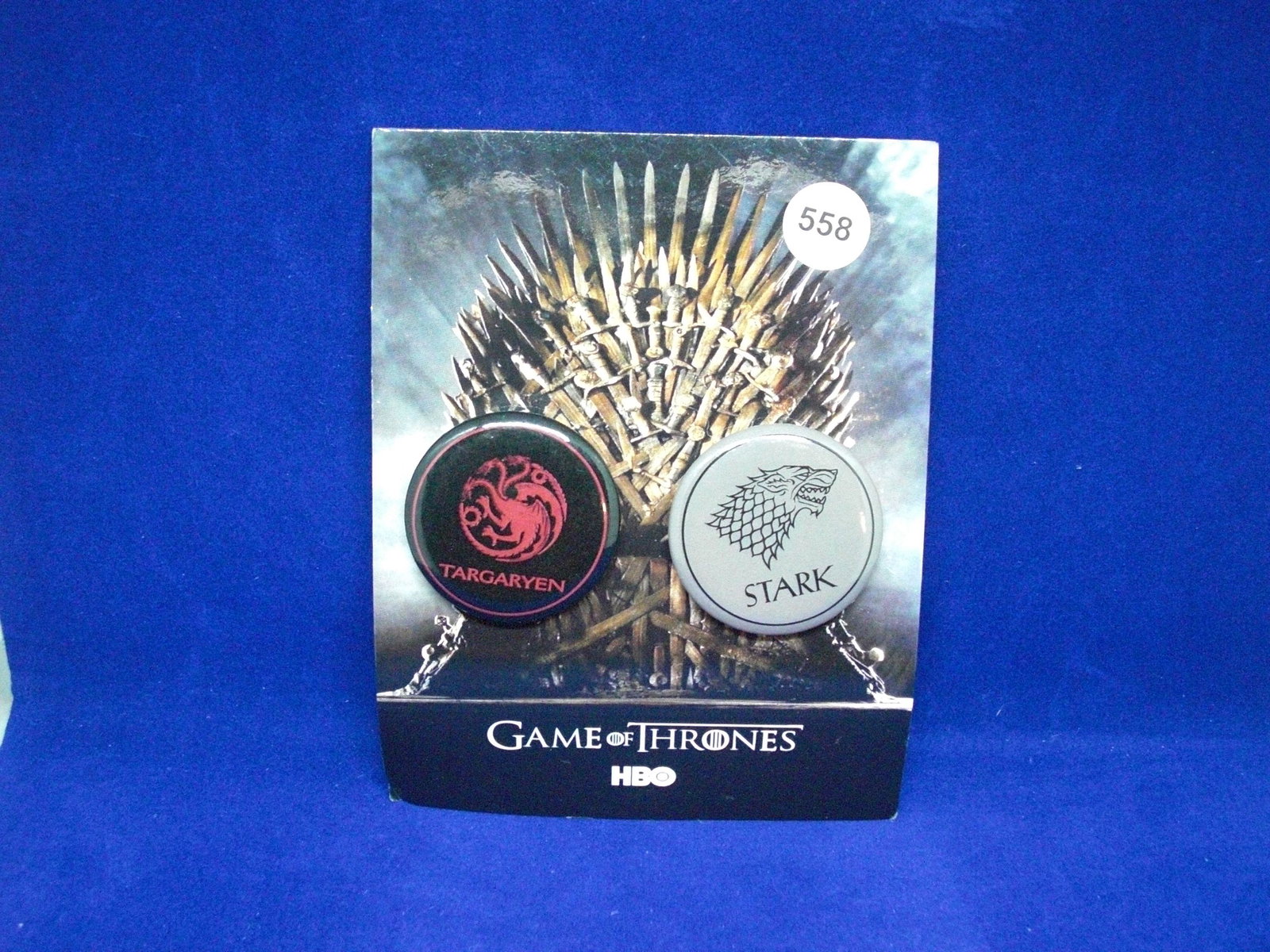 lot of 2 game of throne pin back buttons: lot of 2 game of throne pin back buttons