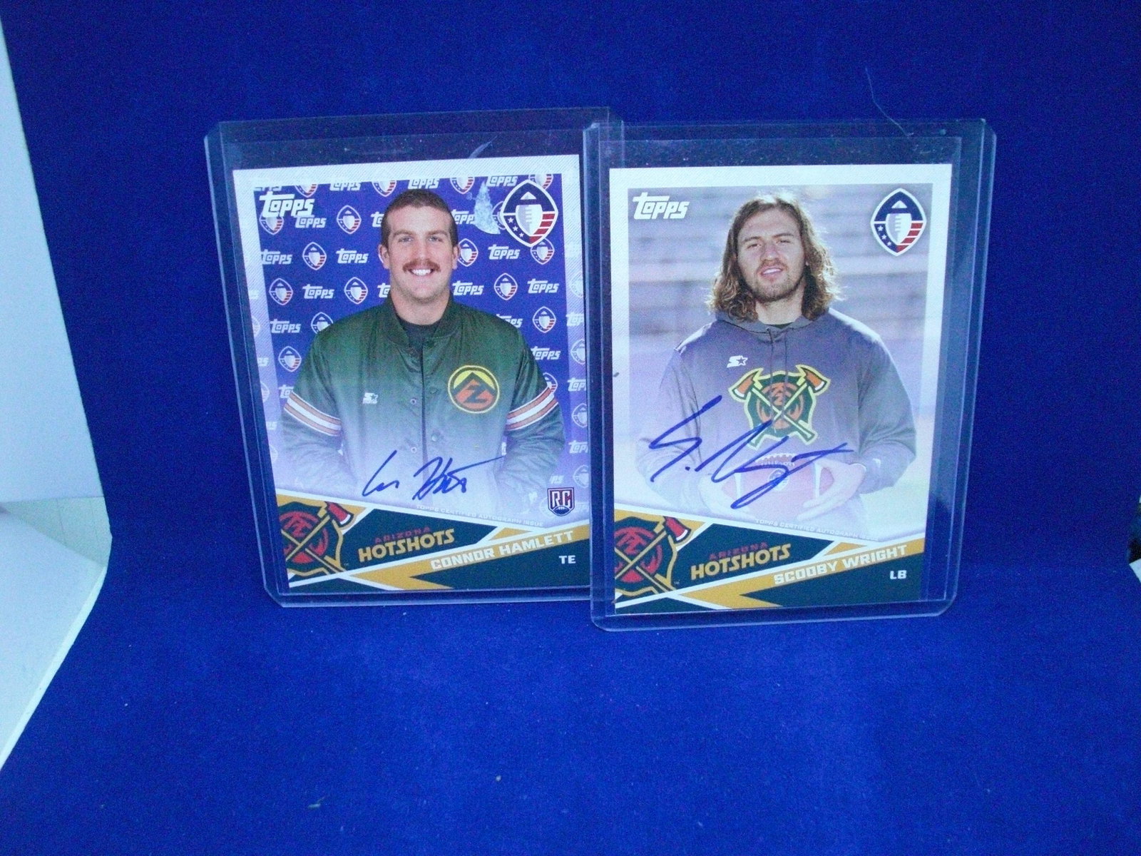 lot of 2 alliance american football autos: lot of 2 alliance american football autos